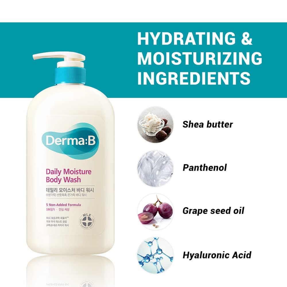 Derma:B Daily Moisture Body Wash Fresh Peach 1000ml