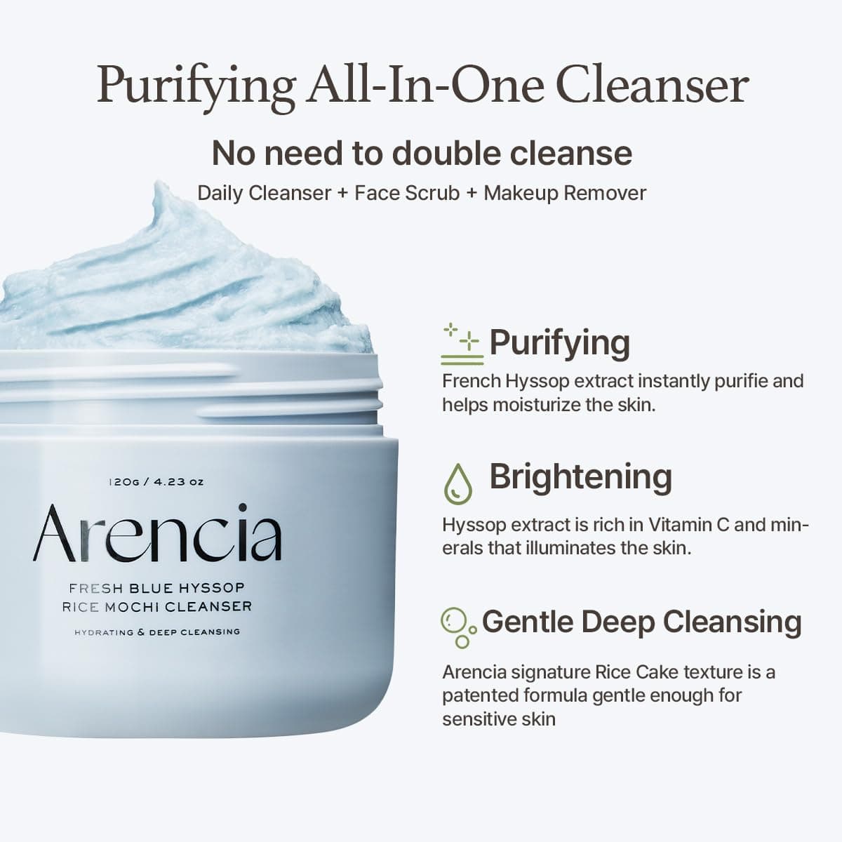 Arencia Blue Hyssop Cleanser 120g