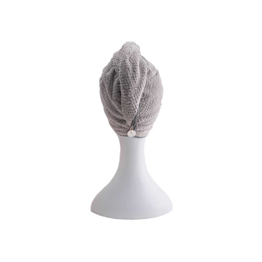 Parsa Beauty Microfibre Hair Turban in PINK / GREY