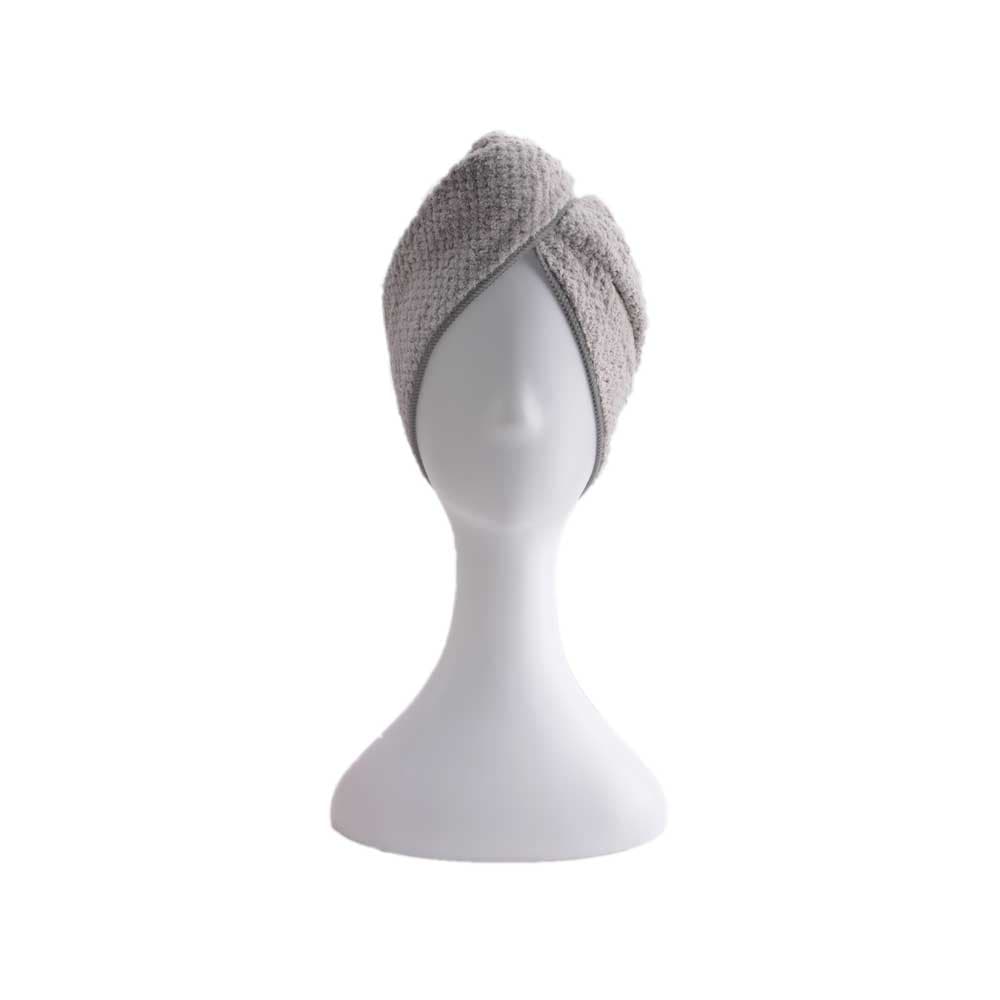 Parsa Beauty Microfibre Hair Turban in PINK / GREY