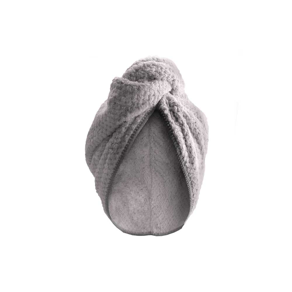 Parsa Beauty Microfibre Hair Turban in PINK / GREY