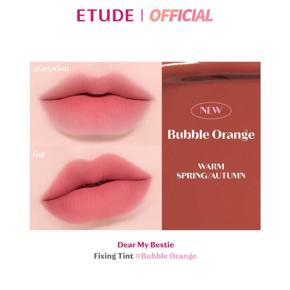 Etude House Fixning Tint #Bubble Orange 4g