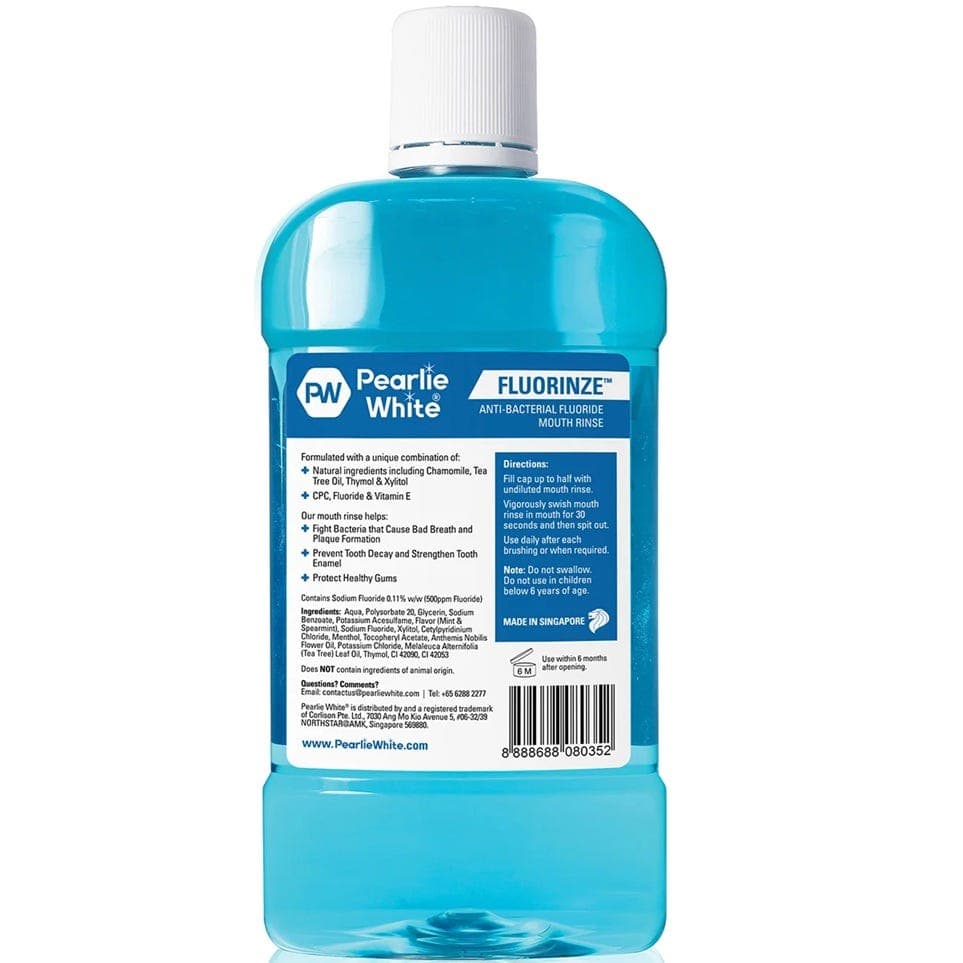 Pearlie White Fluorinze Mouth Wash 500Ml