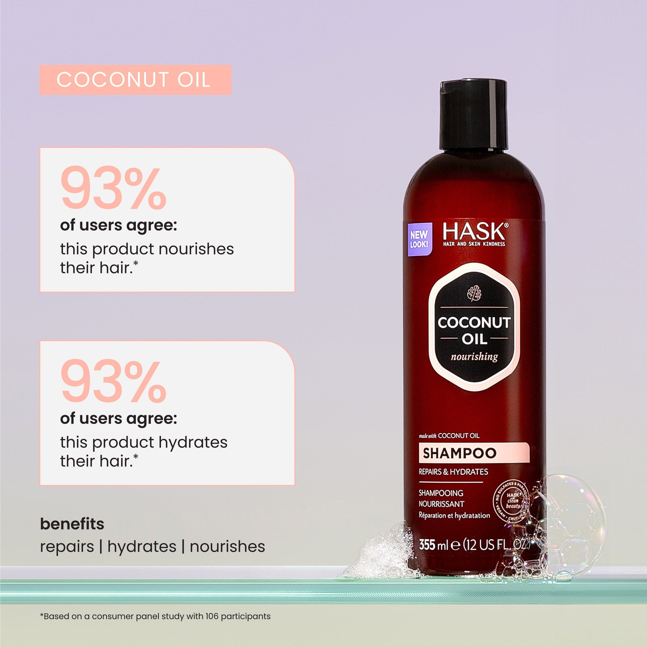 Hask Coconut Oil Nourishing Shampoo 355Ml