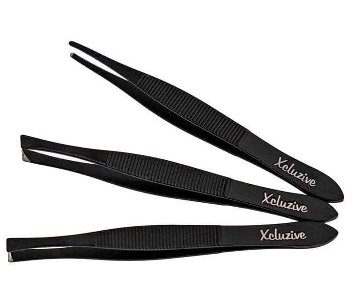 Xcluzive Professional Tweezers 3 Pcs