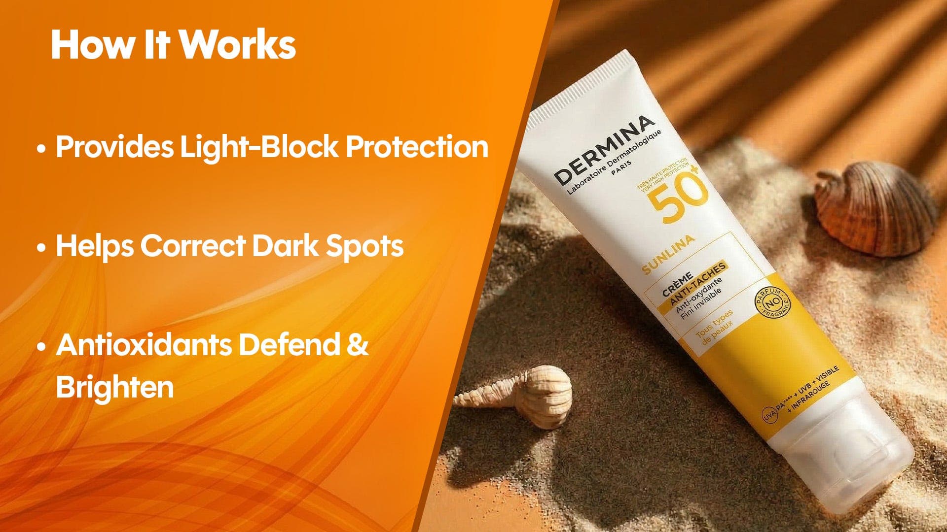 Dermina Sunlina Anti Dark Spot Cream SPF50+ - 40 ml