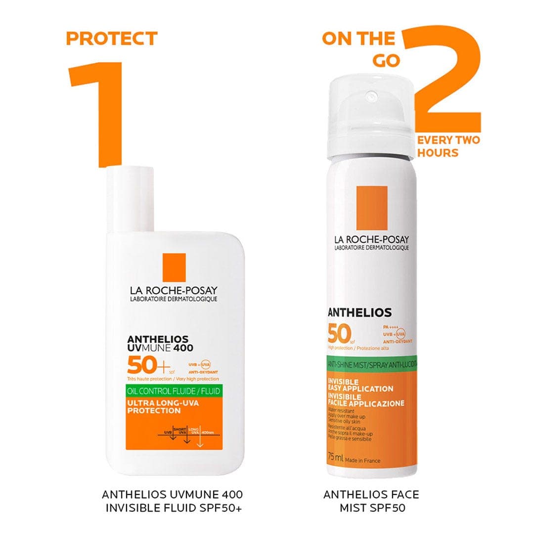 لاروش بوزيه أنثيليوس يو في ميون 400 واقي الشمس +SPF 50 سائل للتحكم بالزيوت 50 مل