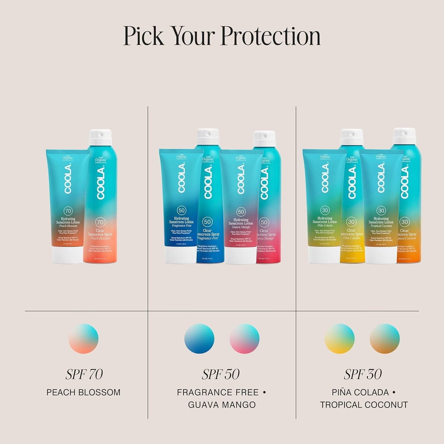 Coola Organic Sunscreen SPF 30 Sunblock Body Lotion Tropical Coconut - 148 ml