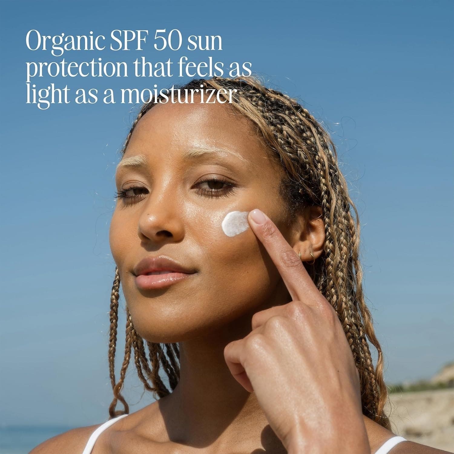 Coola Organic Face Sunscreen SPF 50 Sunblock Lotion White Tea - 50 ml