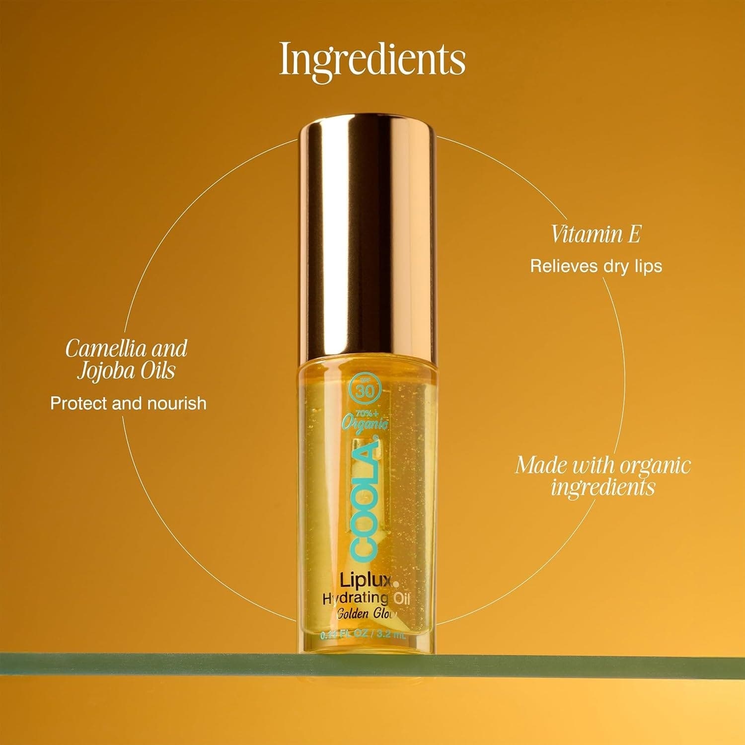 Coola Organic Liplux Lip Oil Sunscreen SPF 30 - 3.2 ml