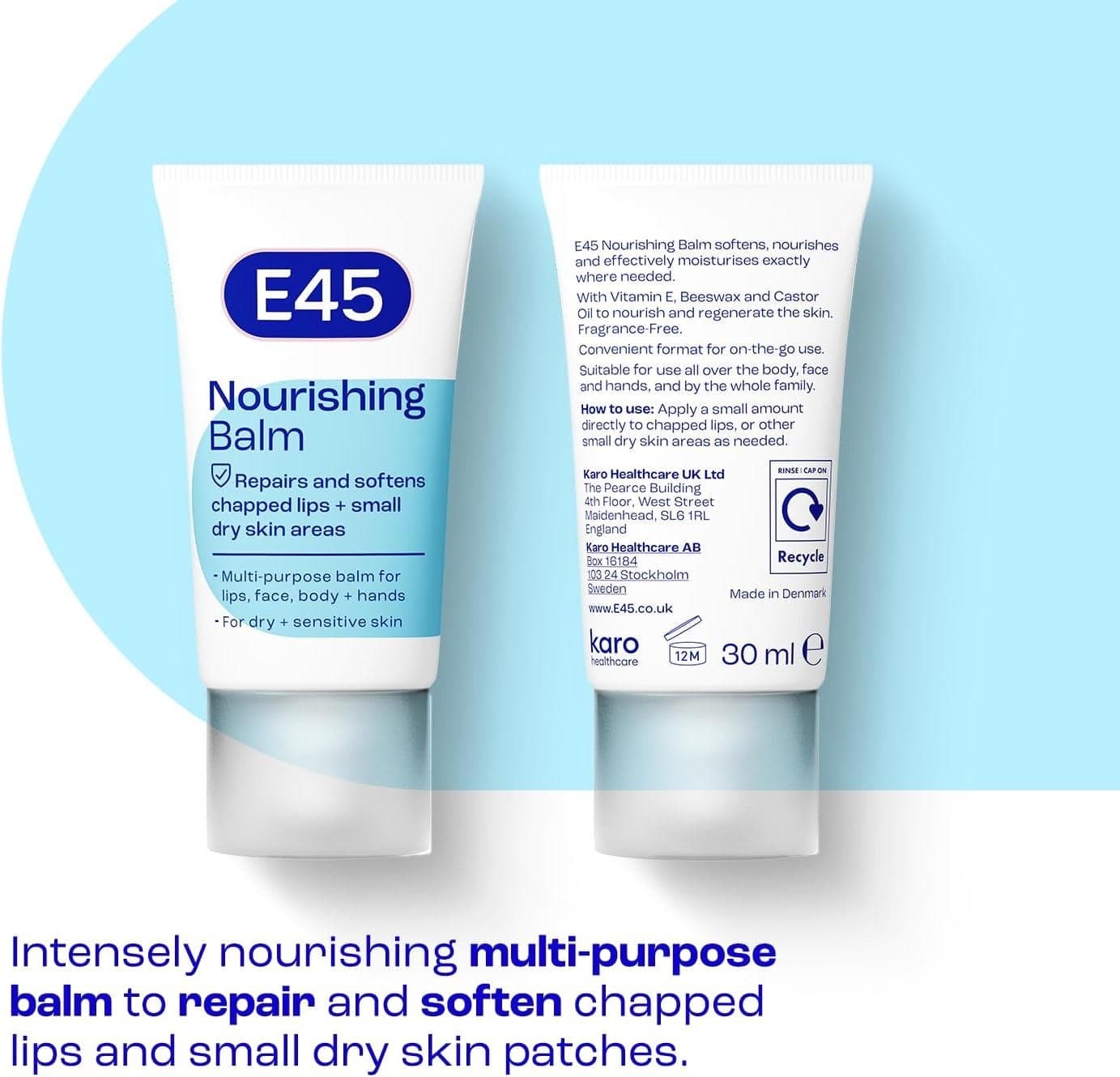 E45 Lips & Dry Skin Nourishing Multi-Purpose Balm - 30 ml