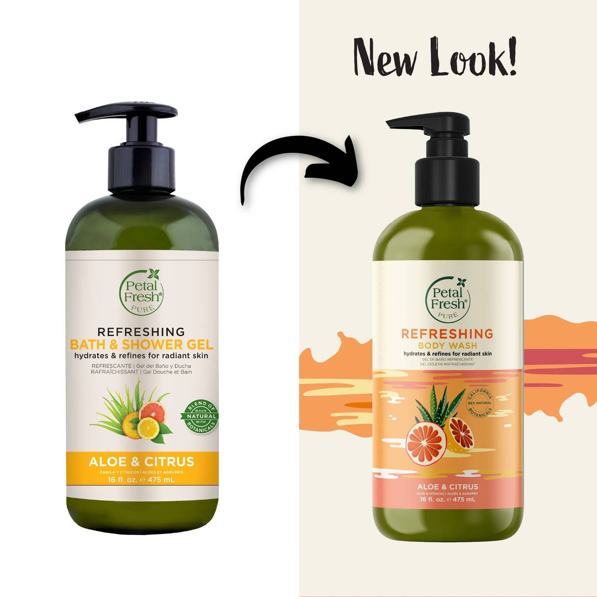 Petal Fresh Aloe & Citrus B & S Gel 16Oz