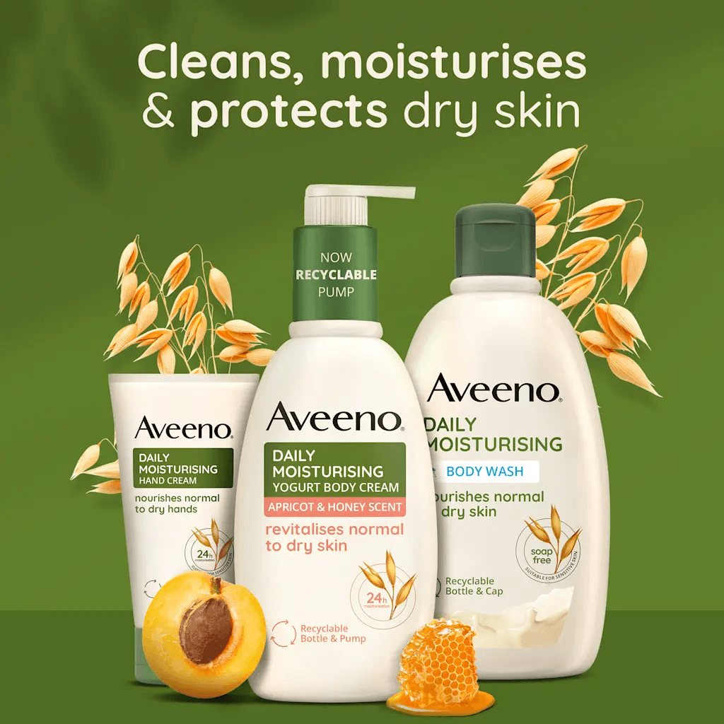 Aveeno Daily Moist Yogurt Honey Apricot Cream 300Ml