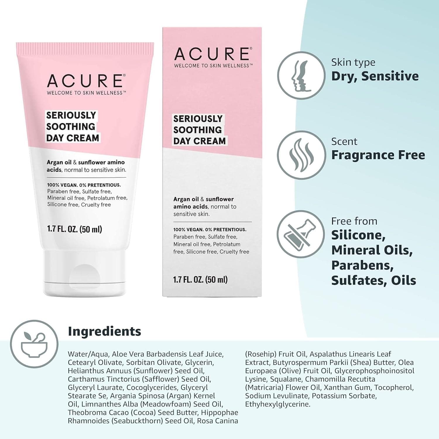 Acure Seriously Soothing Day Cream 50Ml