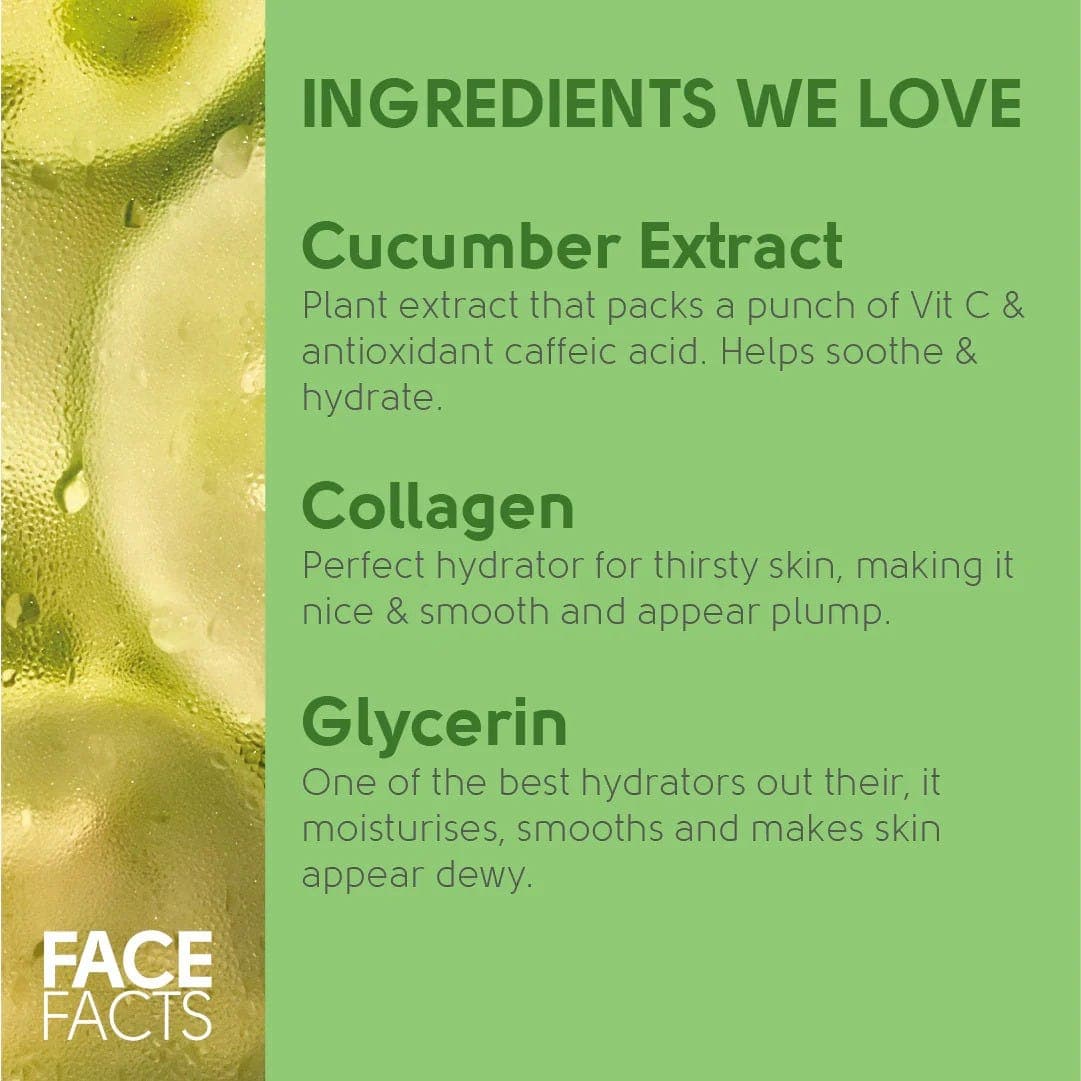 Face Facts Gel Eye Patches Soothe Puffy Tired Eyes 4 X Pairs