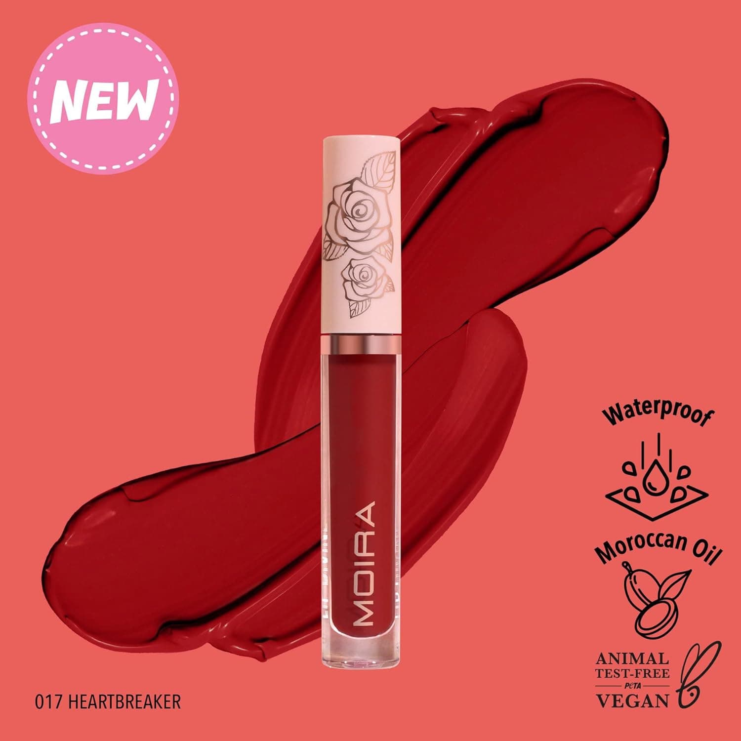 Moira Ldv017- Lip Divine Liquid Lipstick (017, Heartbreaker)