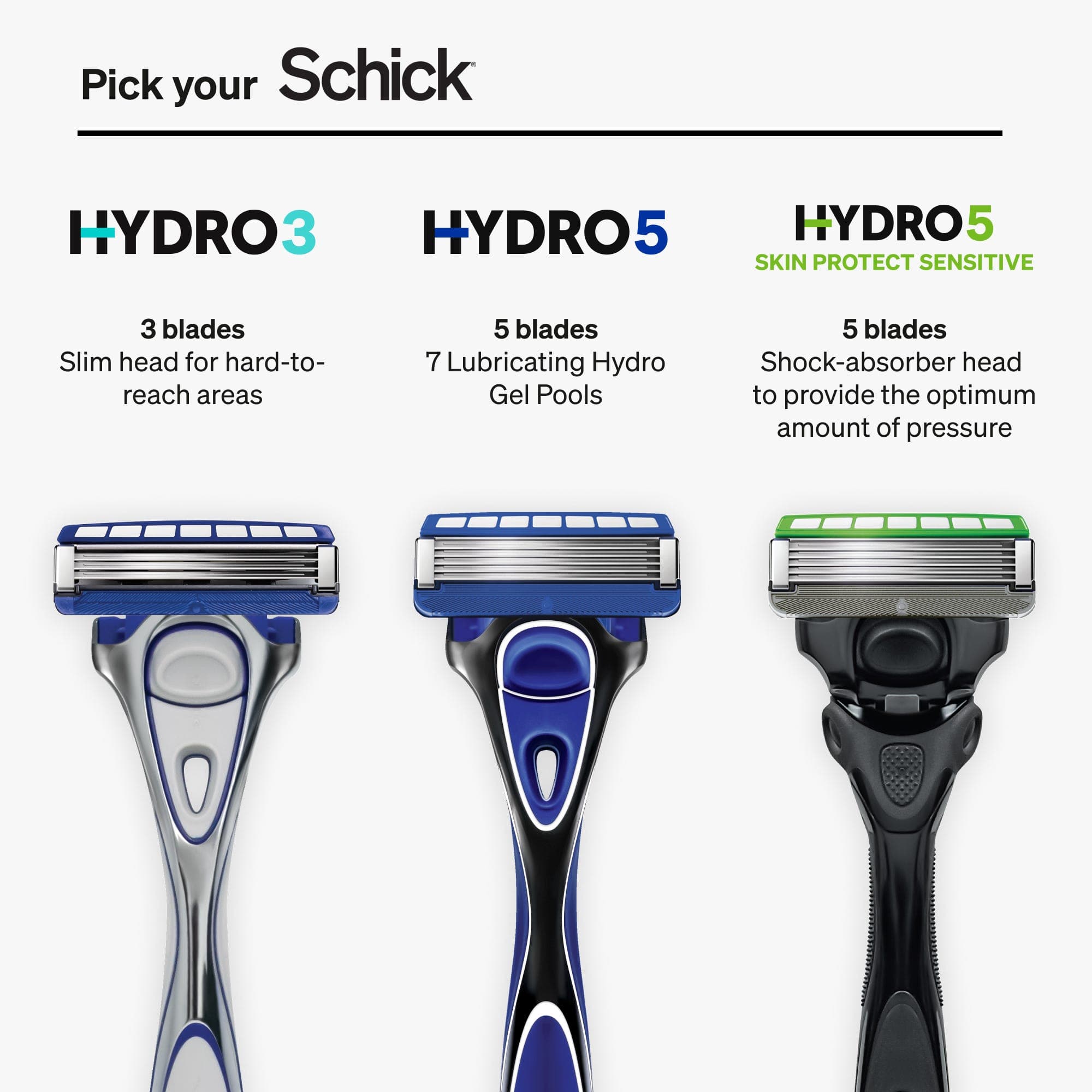 Schick Hydro 3 Blades Refill 4 Pcs
