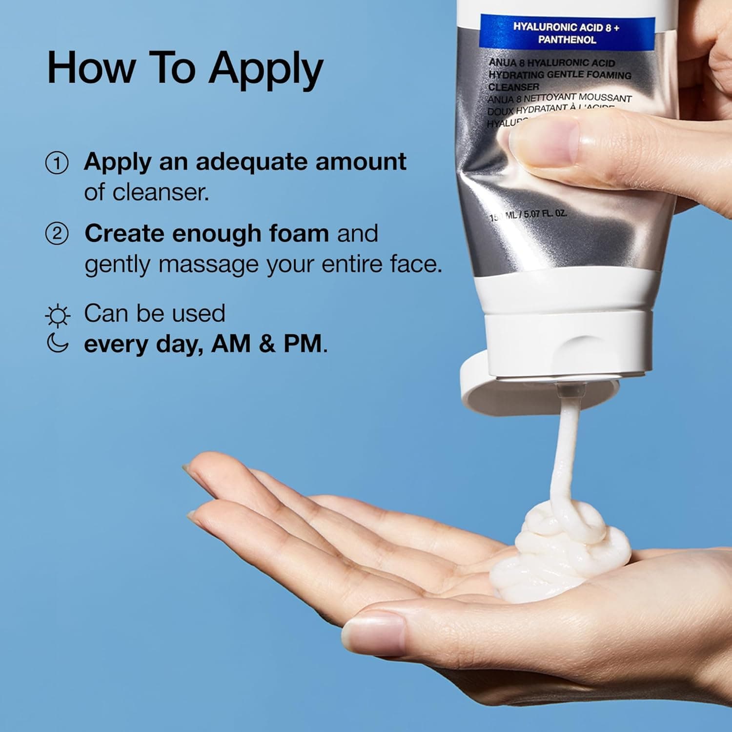 Anua Wash & Moisturizer With Hyaluronic Acid - 150 ml