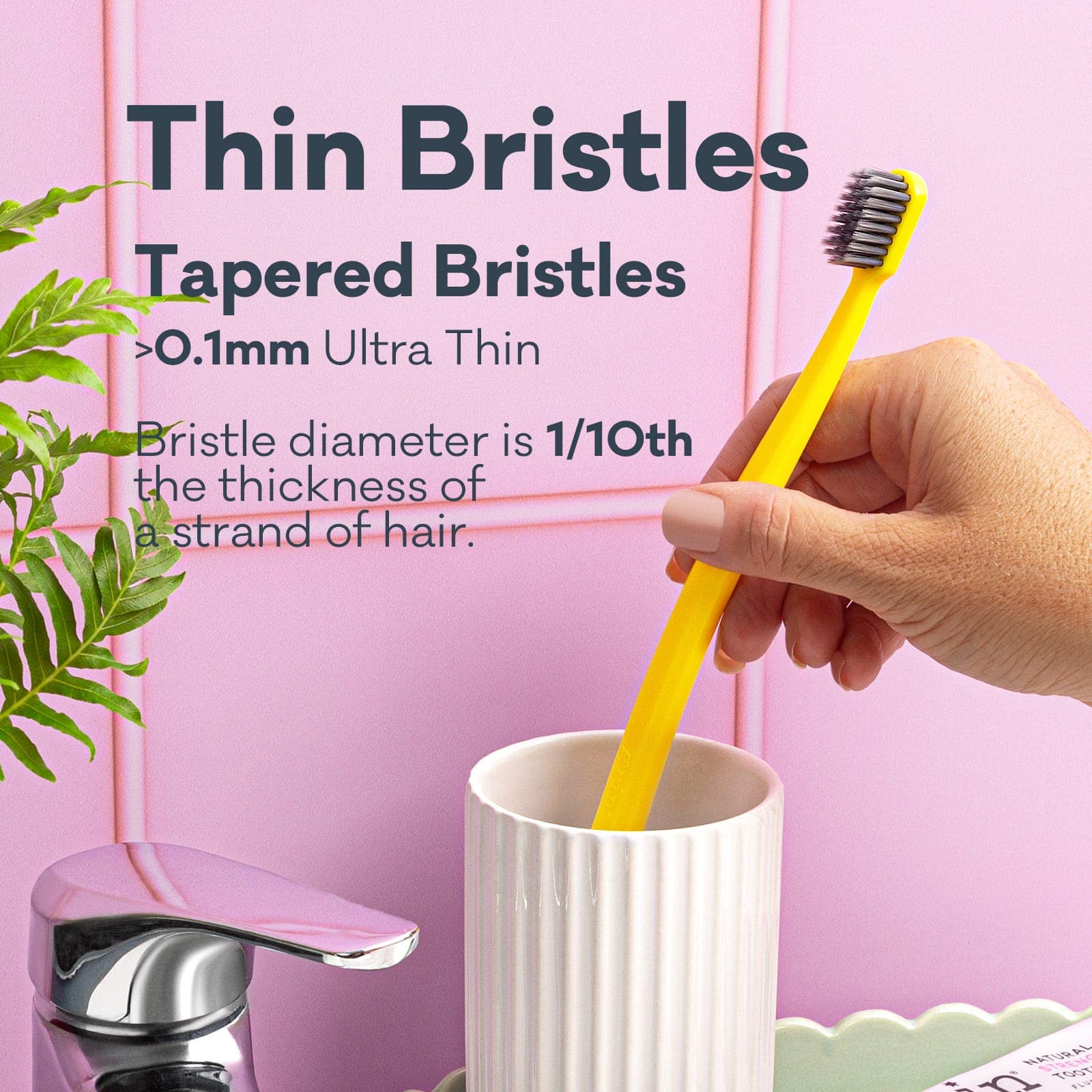 Grin 100% Recycled Toothbrush Soft Lemon - 1 Pack