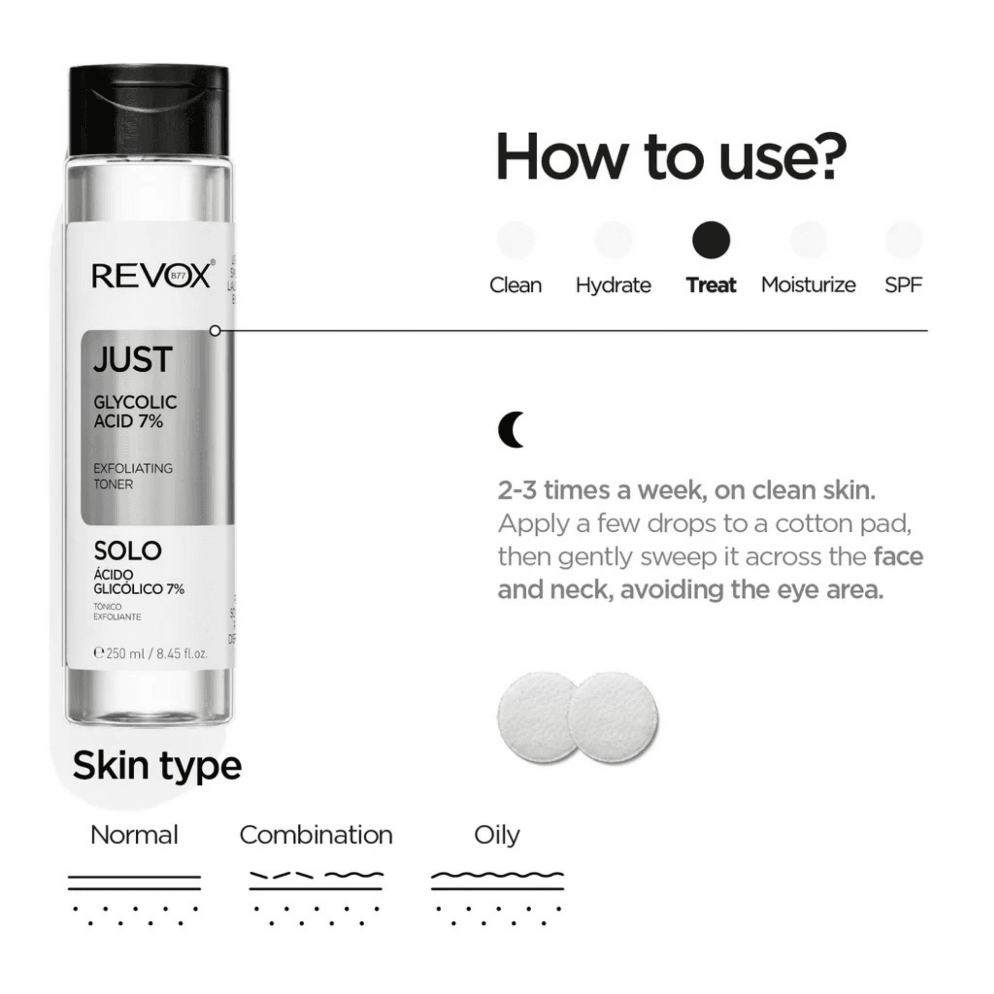 Revox B77 Just Glycolic Acid 7% Toner - 250 ml
