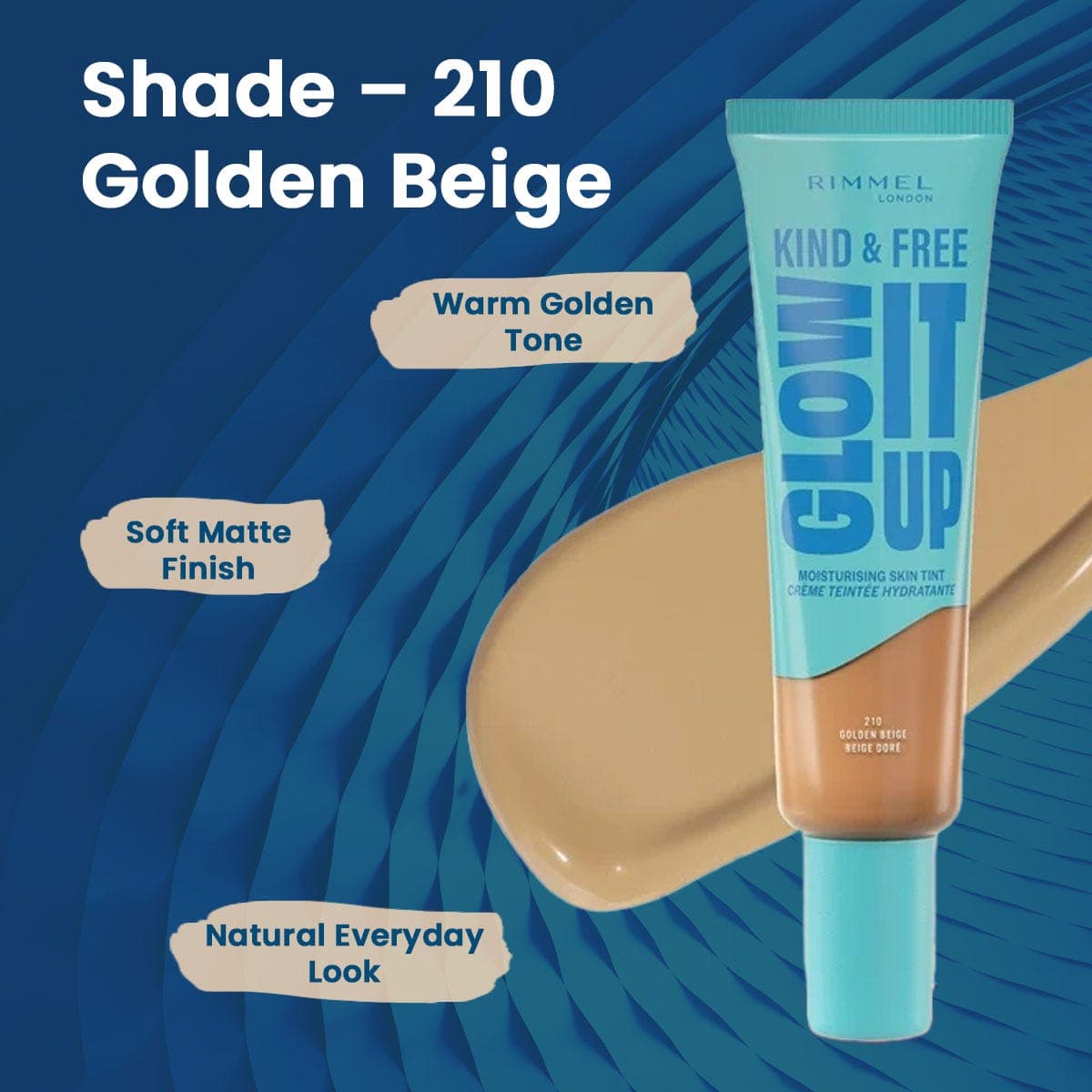 Rimmel Kind & Free Blur It Out Mattifying Skin Tint - 210 Golden Beige