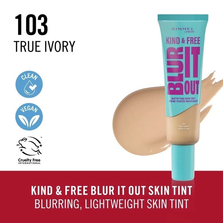 Rimmel Kind & Free Blur It Out Mattifying Skin Tint -103 True Ivory