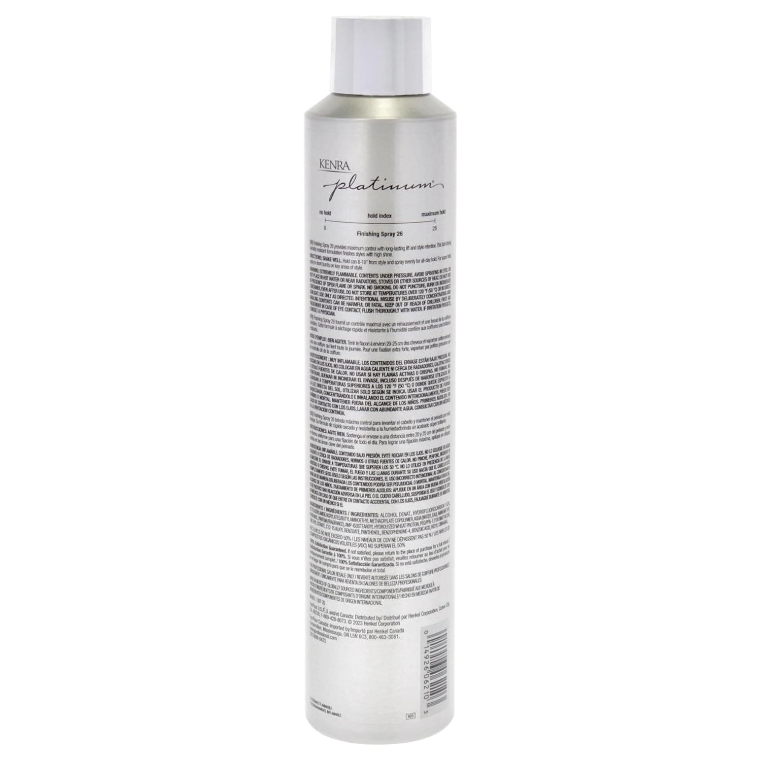 Kenra Platinum Finishing Spray 26 Maximum Hold Spray 10 Oz