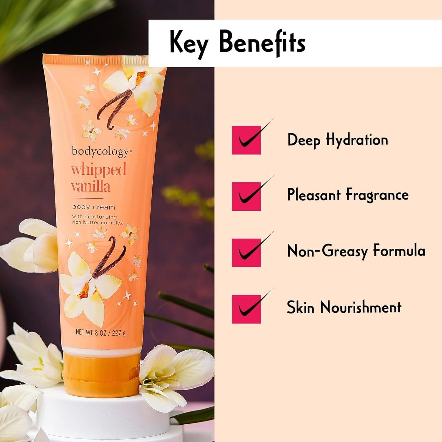 Bodycology Body Cream - Whipped Vanilla 227 gm