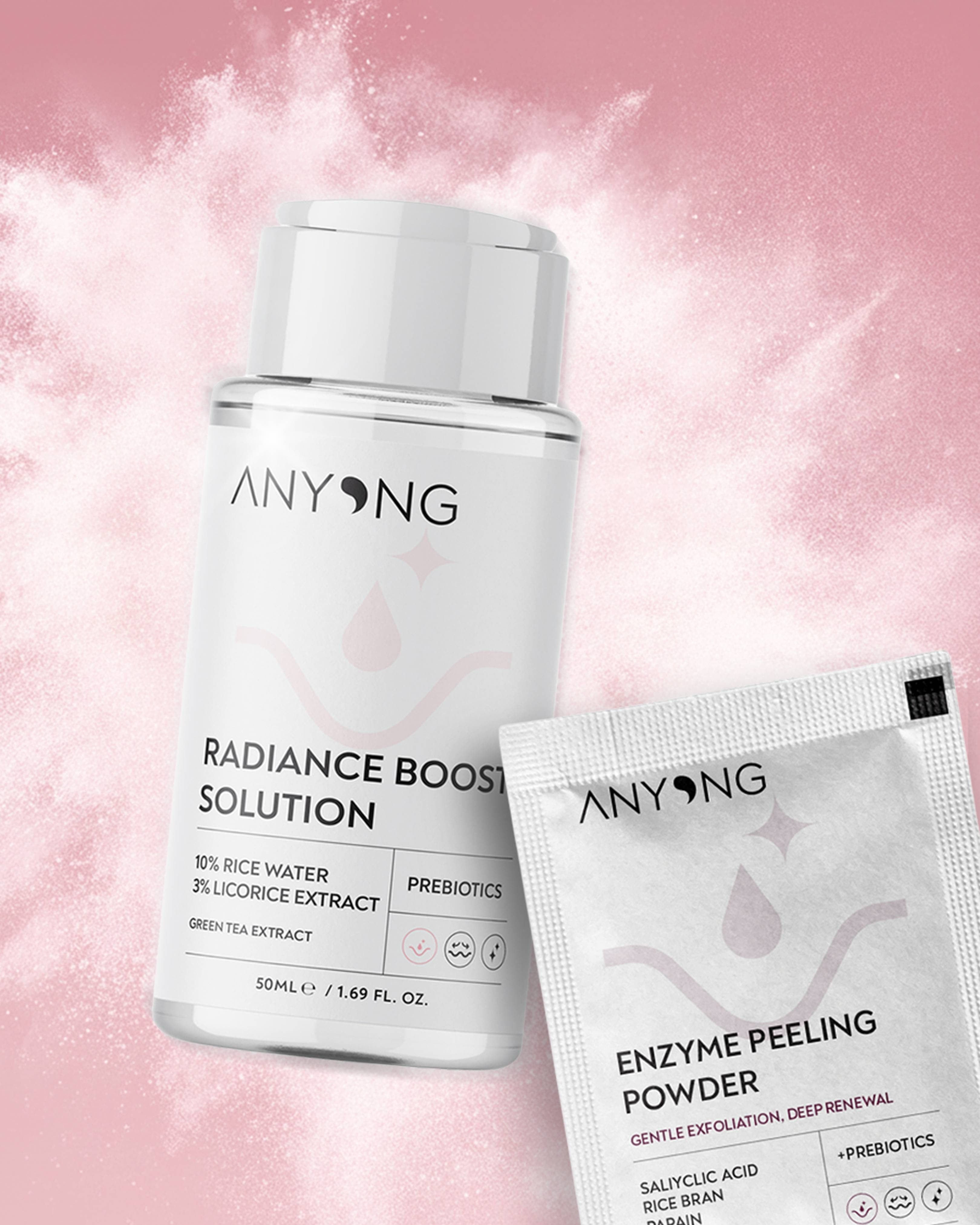 Anyong Enzyme Peeling Kit - 15 pc Enzyme Powder + 50 ml Powder Solution