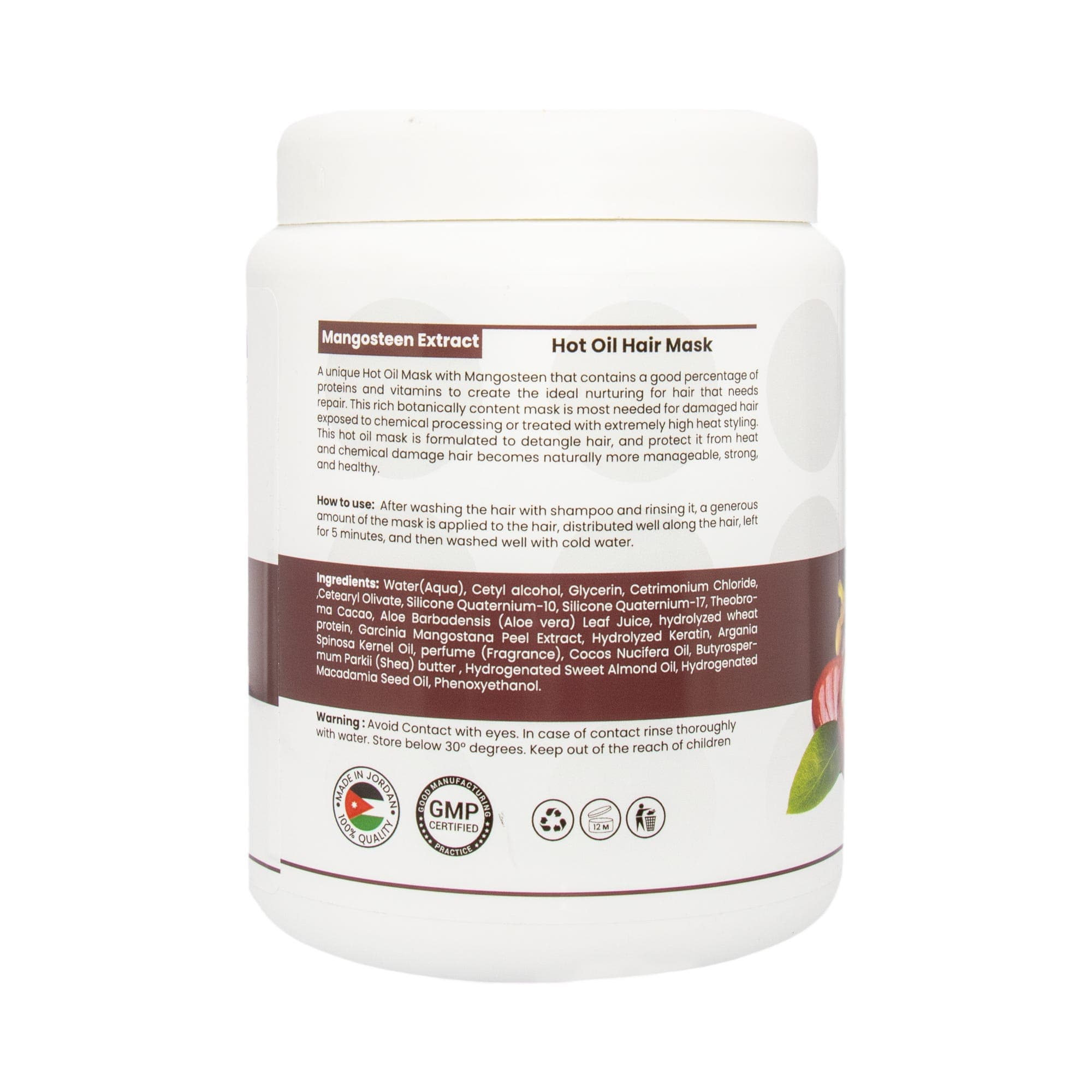 Global Star Mangosteen Hair Oil Mask & Bath 1 L