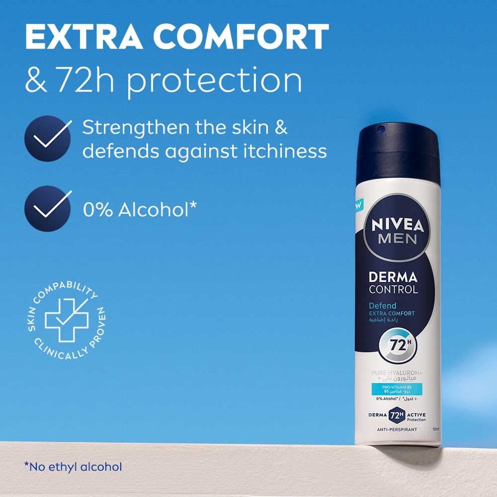 NIVEA MEN Hyaluron & Pro-Vitamin B5 Derma Control Defend Aerosol - 150 ml