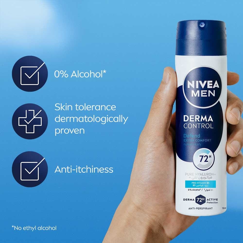 NIVEA MEN Hyaluron & Pro-Vitamin B5 Derma Control Defend Aerosol - 150 ml