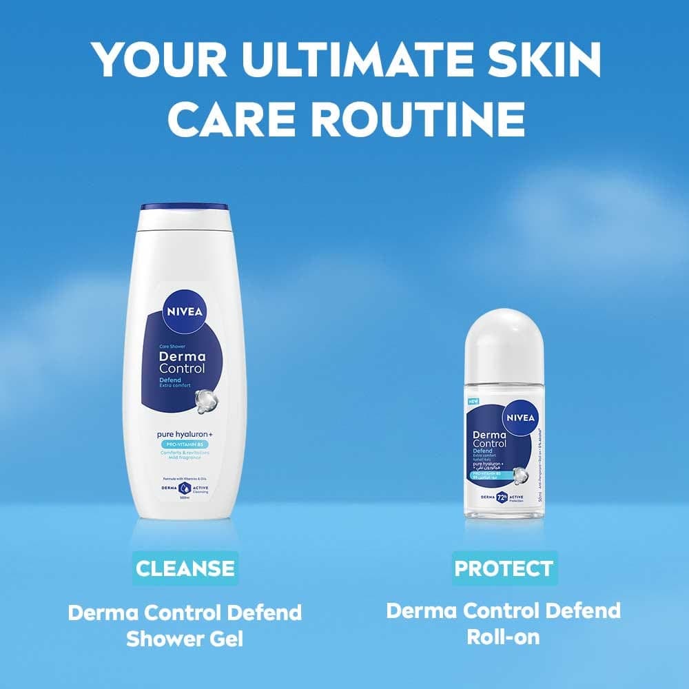 NIVEA Hyaluron & Pro-Vitamin B5 Derma Control Defend 72h Roll-On - 50 ml