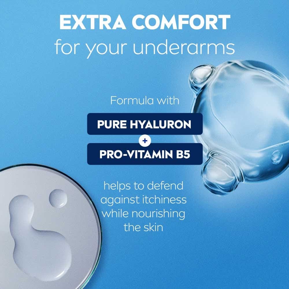 رول أون Nivea Men Derma Control Defend Extra Comfortالمضاد للتعرق، 50 مل، مع الهيالورون النقي وبرو- فيتامين B5، حماية لـ 72 ساعة