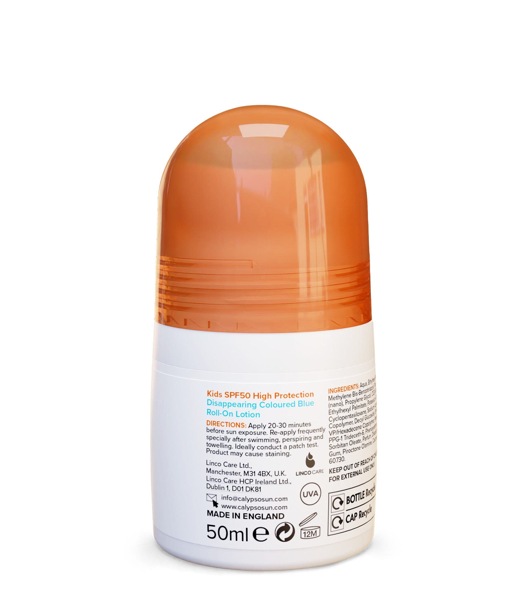 Calypso Disappearing Coloured Roll-On Kids Spf30 - 50 ml