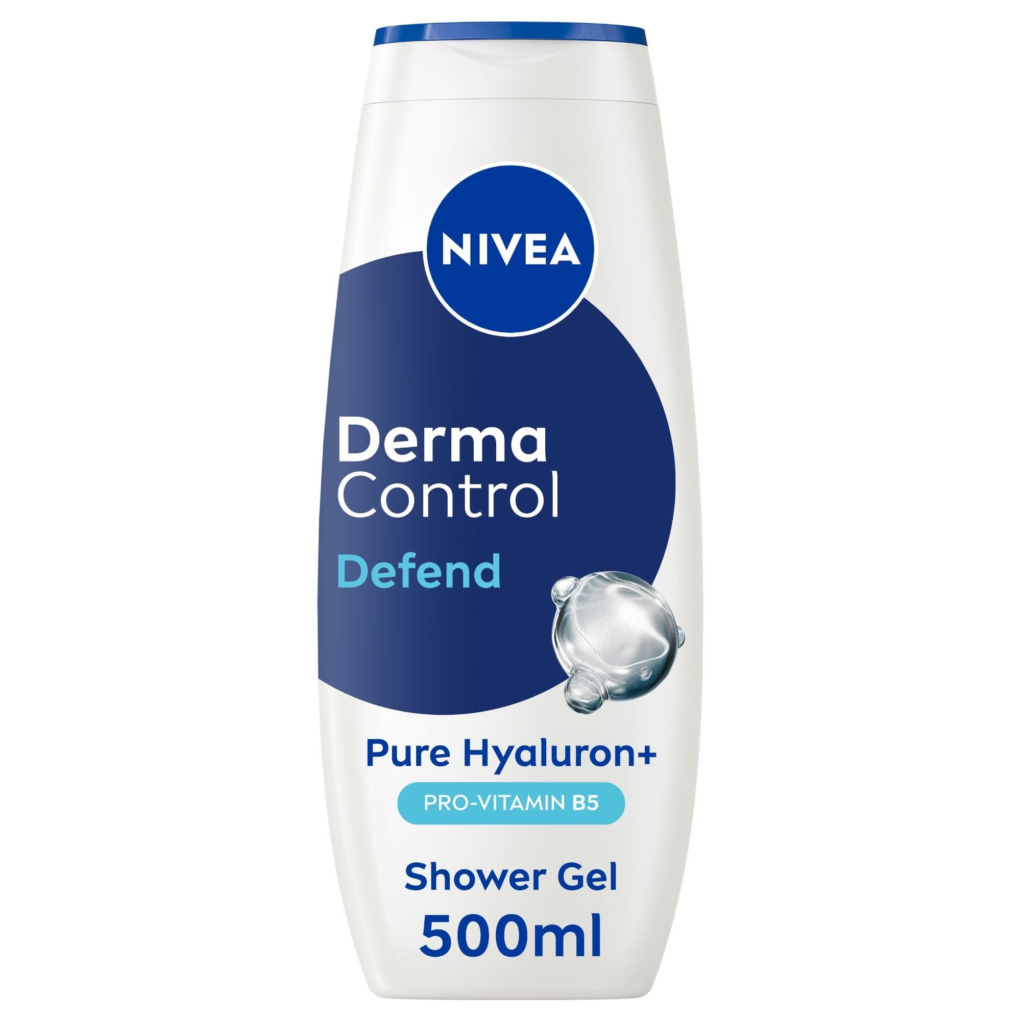 جل استحمام NIVEA Derma Control: حماية 72س، هيالورون + B5، 500مل