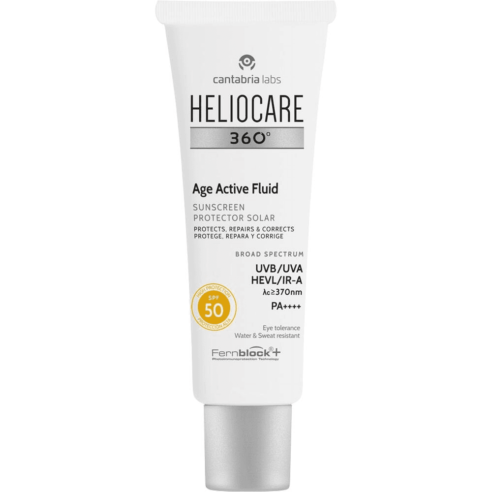 Heliocare 360 Age Active Fluid SPF50+ Lightweight Tinted Anti-Aging Sunscreen for UVA, UVB-50ml