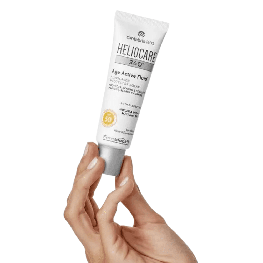 Heliocare 360 Age Active Fluid SPF50+ Lightweight Tinted Anti-Aging Sunscreen for UVA, UVB-50ml