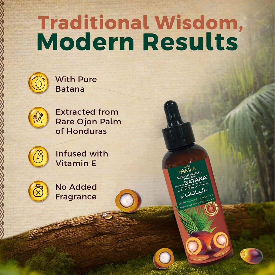 Dabur Amla Hair Oil Batana Growth Miracle - 95 ml