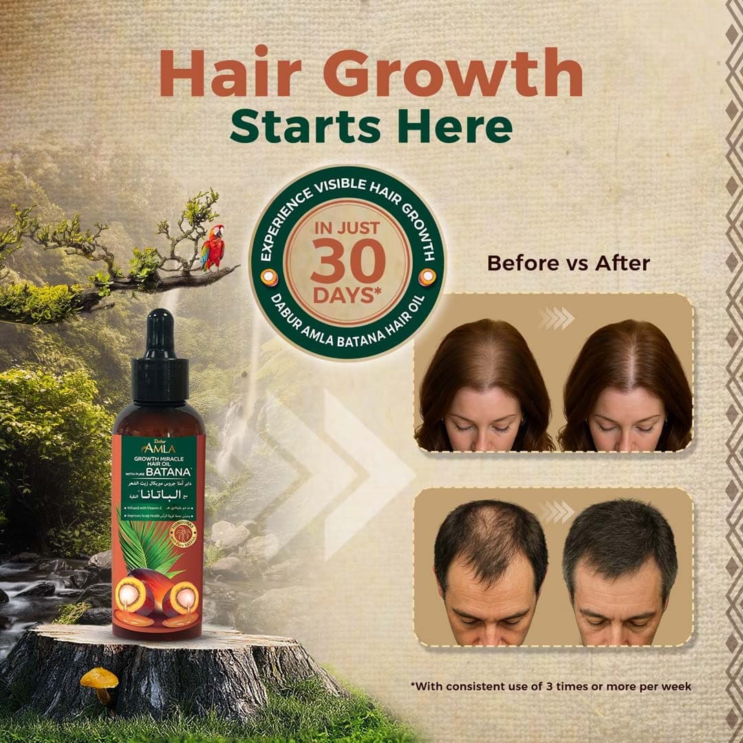 Dabur Amla Hair Oil Batana Growth Miracle - 95 ml