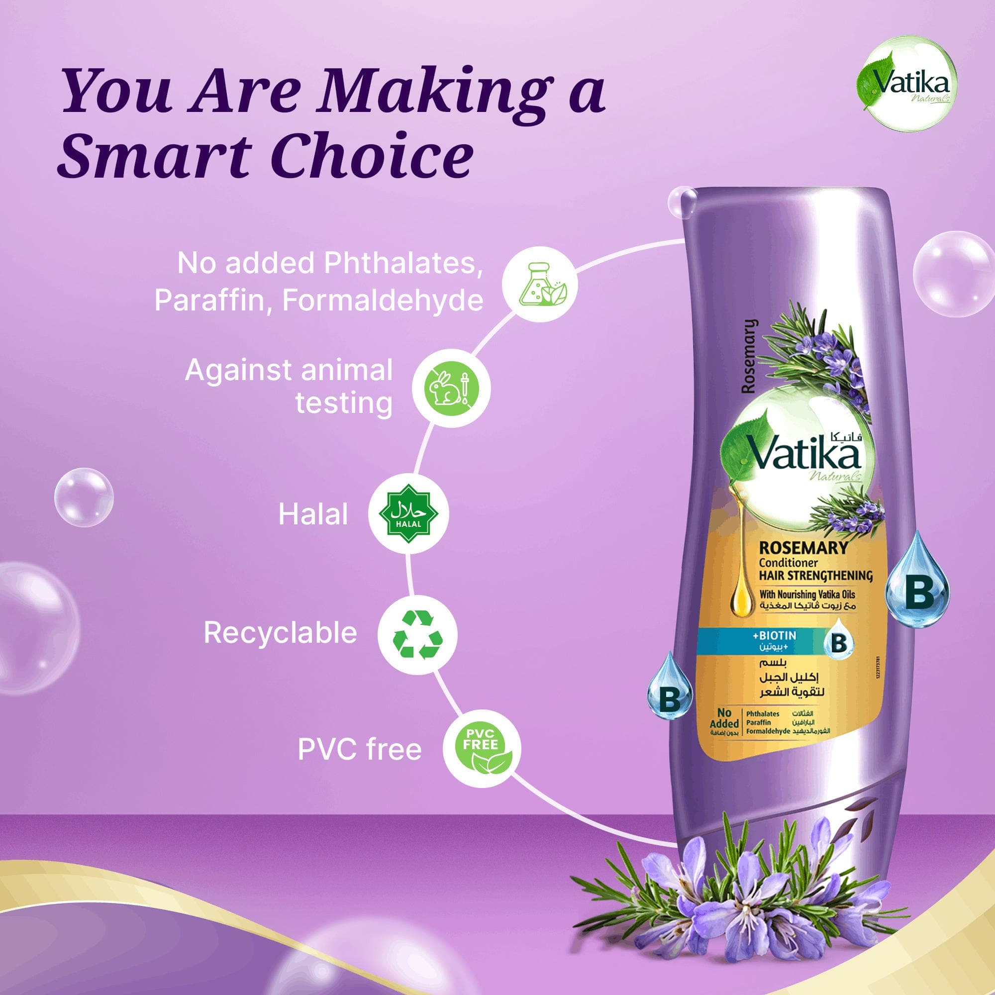 Vatika Naturals Rosemary Conditioner For Hair Strengthening - 360 ml