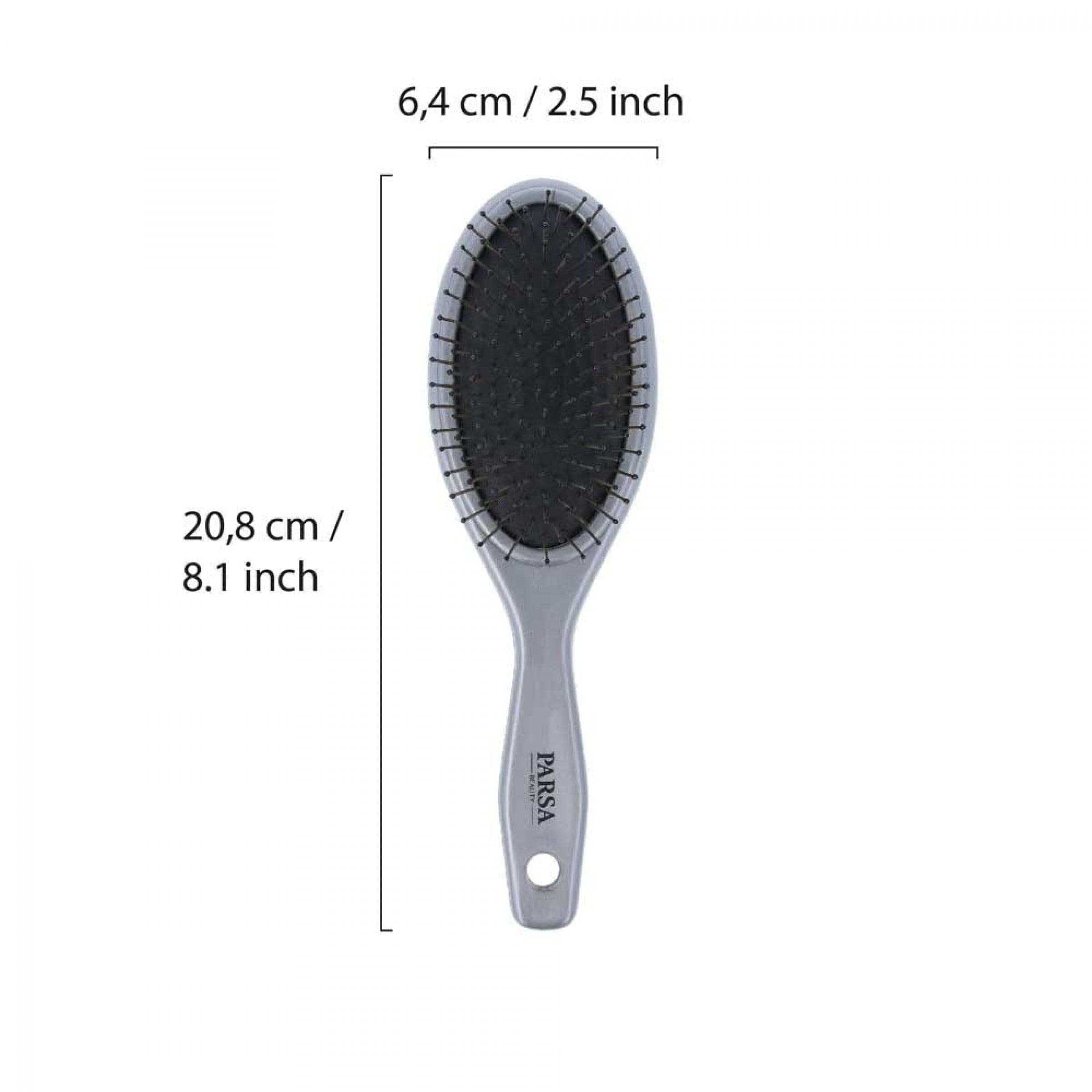 Parsa Unicolor Big Oval Brush Metal Pins Grey