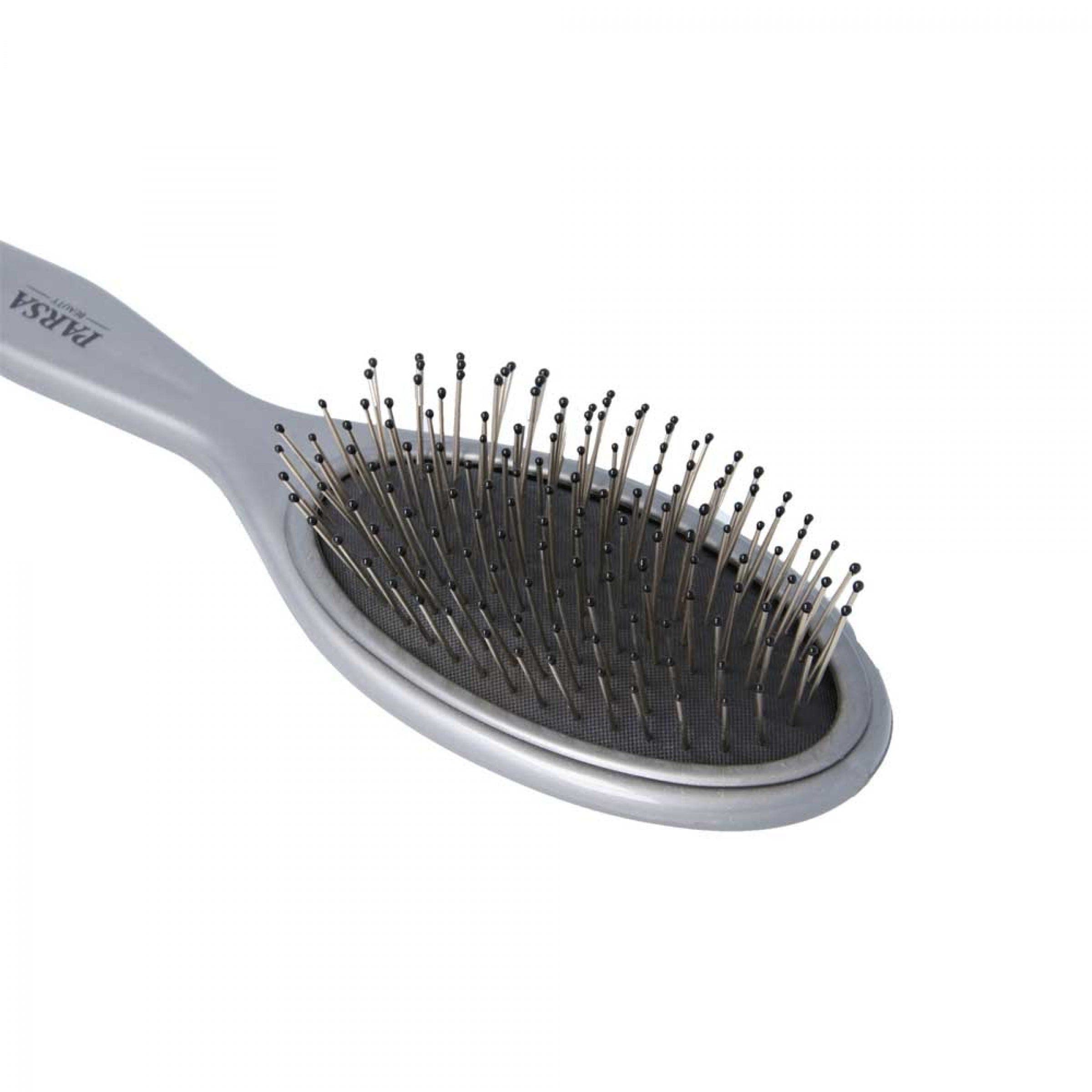 Parsa Unicolor Big Oval Brush Metal Pins Grey