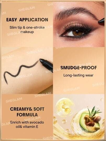 Sheglam Bold Moves Kohl Cream Eyeliner Pencil Black