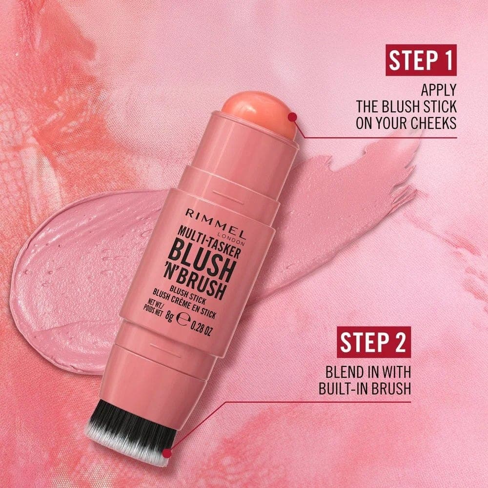 Rimmel Multi-Tasker Blush'N'Brush Stick - 250 Coral Dust
