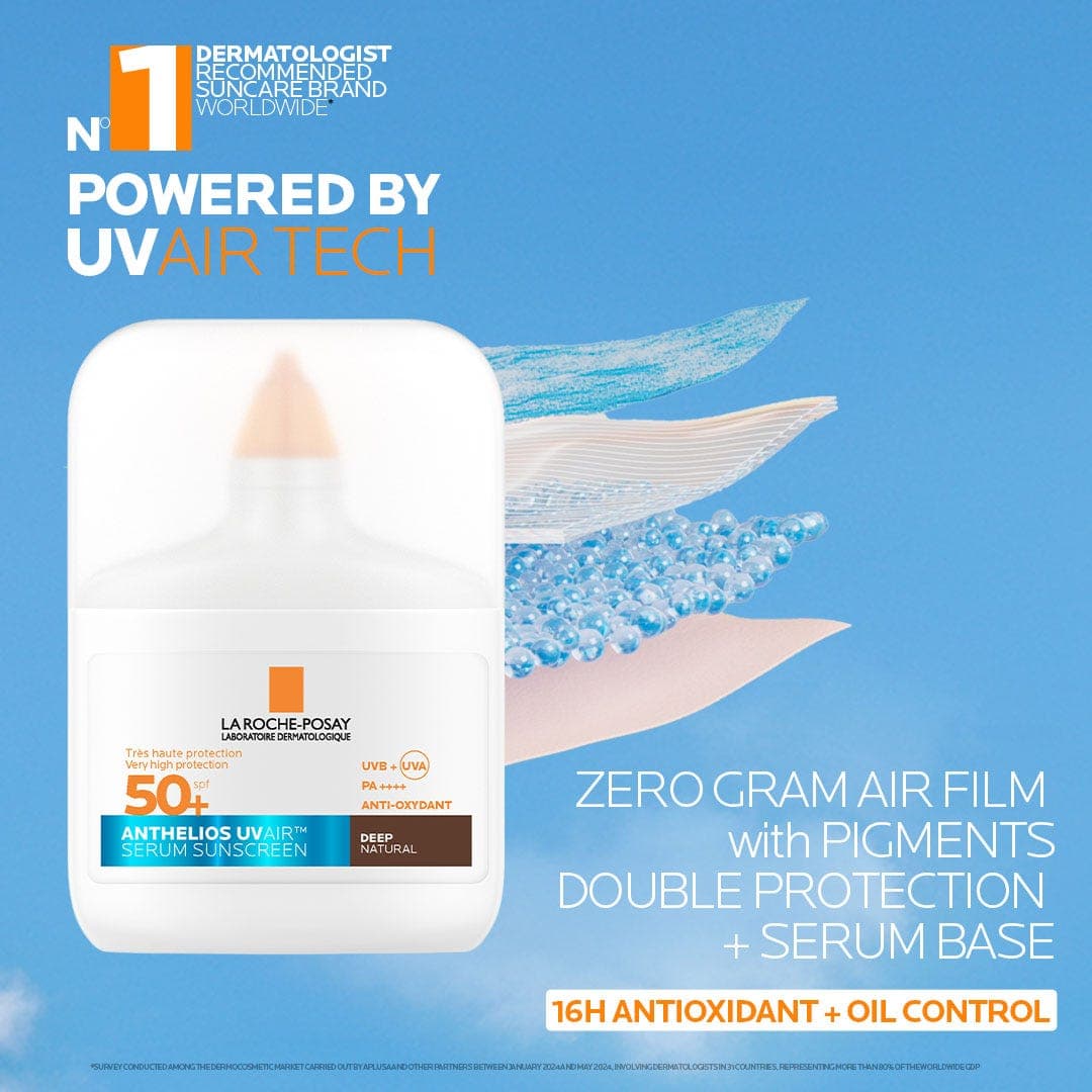 La Roche Posay Anthelios UVAIR Serum Sunscreen SPF50+ Deep - 50 ml