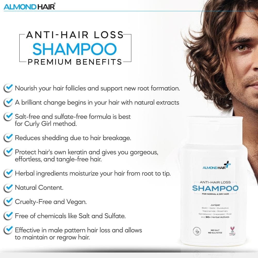Almond Hair Anti Hair Loss Shampoo For Men - 300 ml