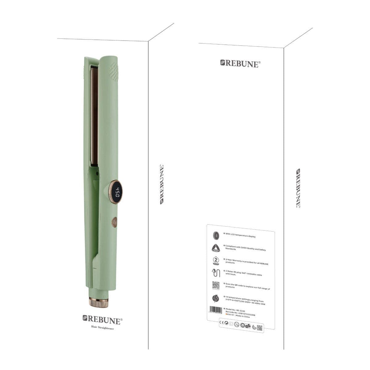 Rebune Hair Straightener Digital Lcd Re-2220