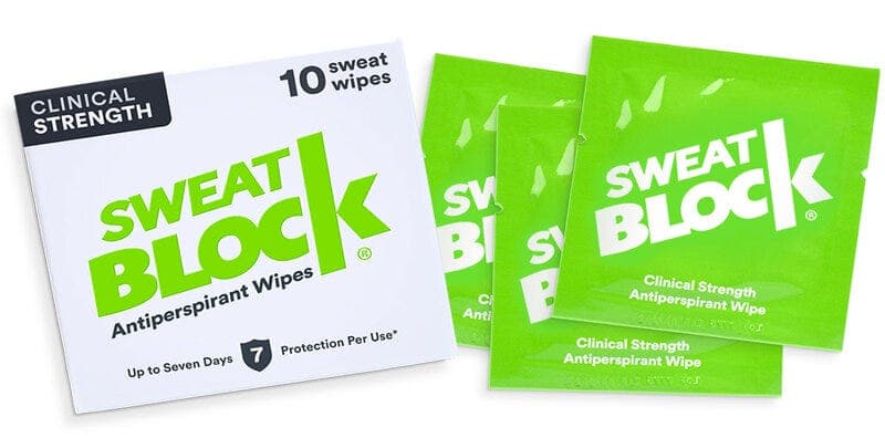 Sweat Block Antiperspirant Wipes 10 pcs