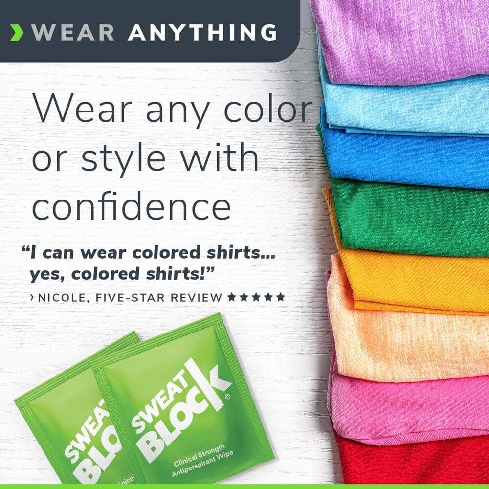 Sweat Block Antiperspirant Wipes 10 pcs